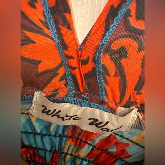 White‎ waves Long flowing swim suit cover up jumpsuit - Picture 4 of 4